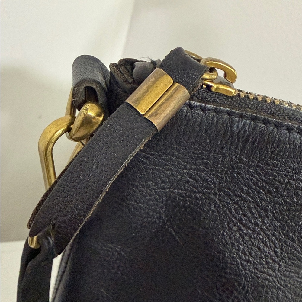 MADEWELL ZIP TOP Transport Black Leather Tote Bag with Detachable Strap 🎀🎀🎀 - Picture 8 of 13